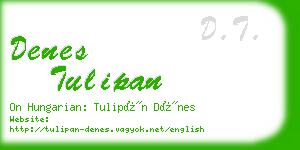 denes tulipan business card